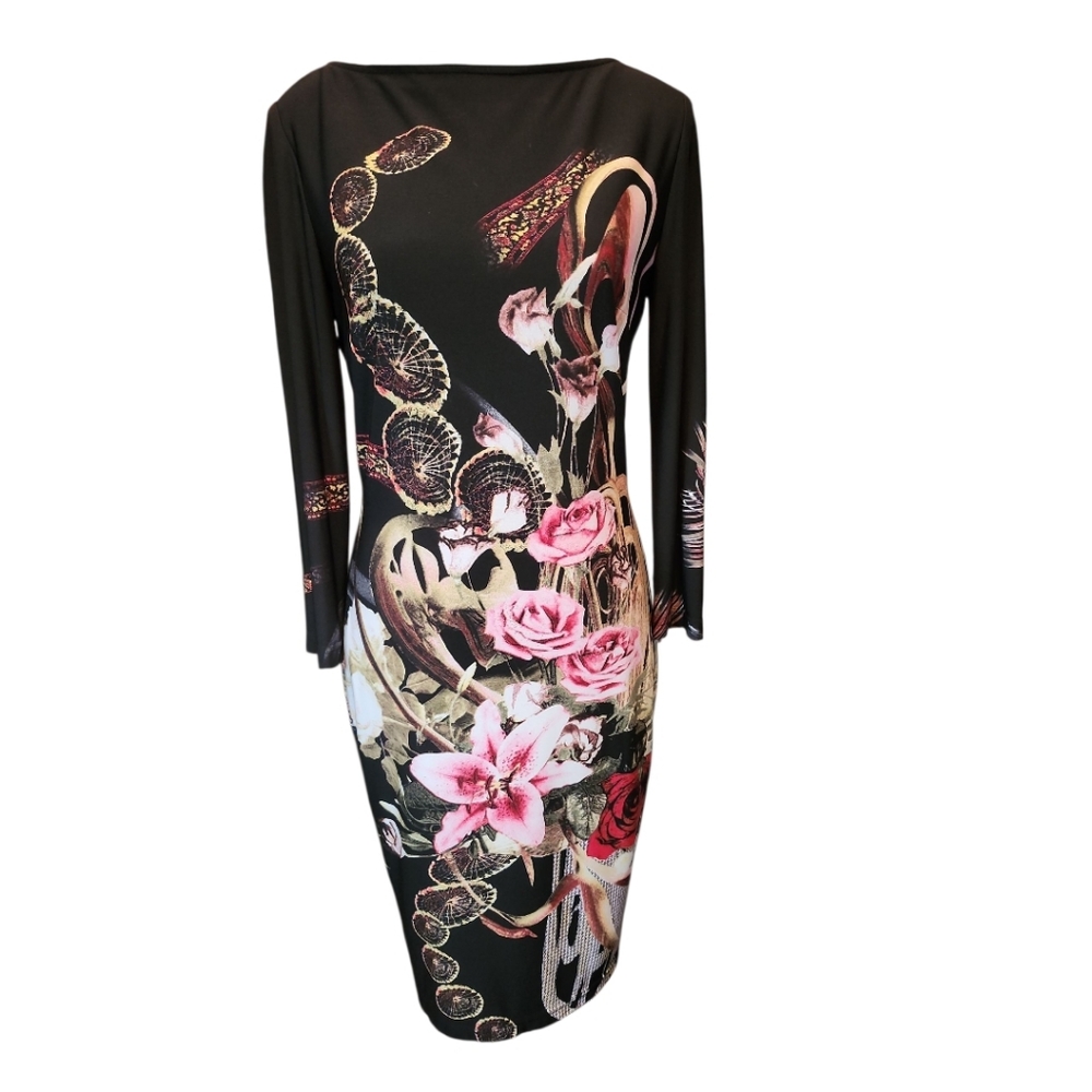 Joseph Ribkoff Artistic Floral Long Sleeve Dress
